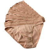 MS Collection Cotton Lycra Lace Knickers 5 Pack 16 Rose Quartz