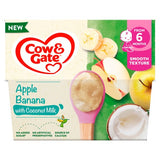 Cow Gate Apple Banana with Coconut Milk Baby Food Pot 6 Months