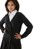 MS Black 2pk Cotton Cardigan 10-11Y