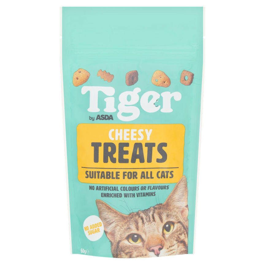 Tiger by ASDA Cheesy Treats Suitable For All Cats 60g GOODS ASDA