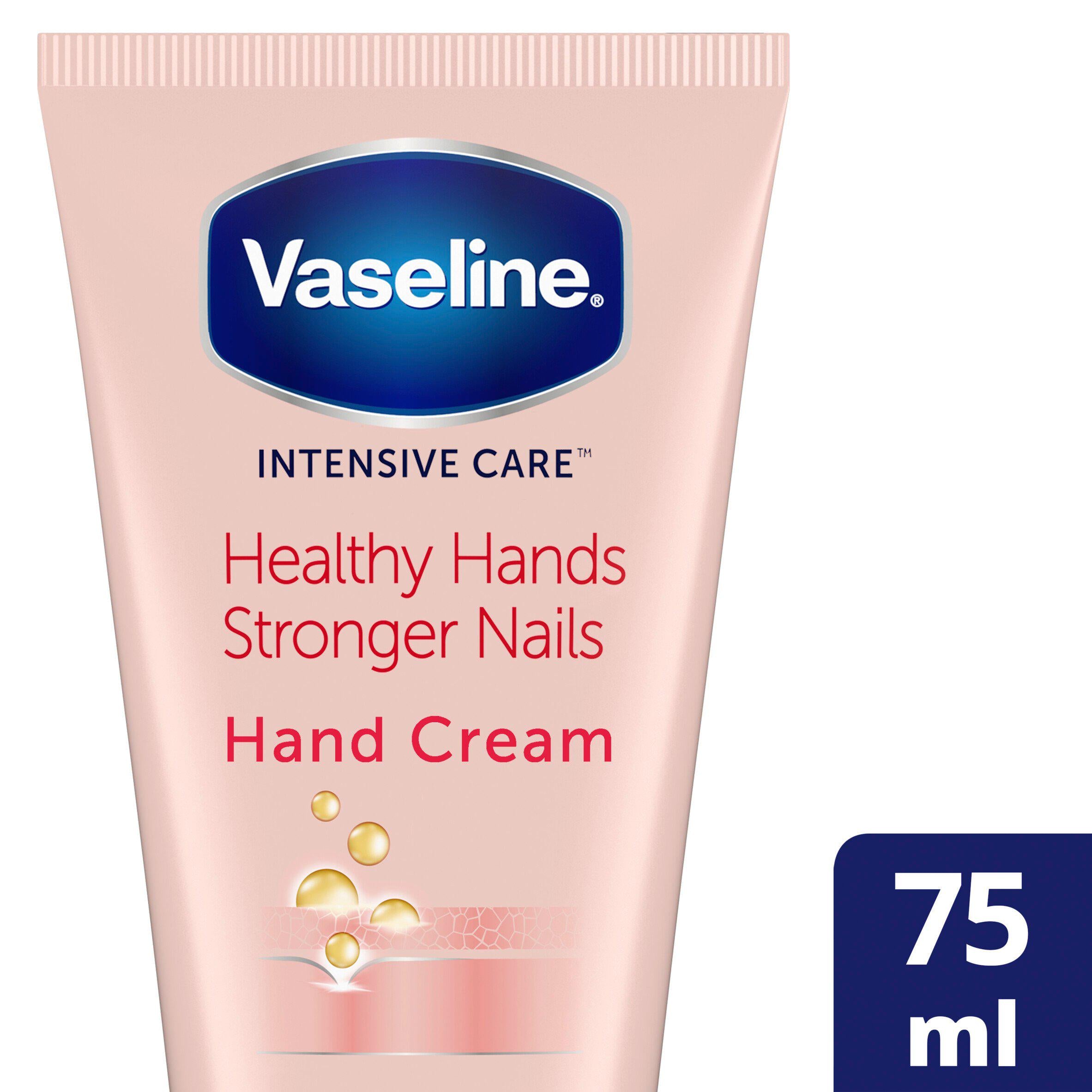 Vaseline Intensive Care Hand Cream Healthy Hands Stronger Nails with Keratin & Vaseline Jelly Tube 75ml - McGrocer