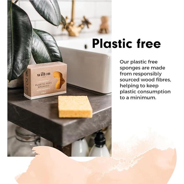 Wilton London Eco Plastic Free Sponge Twin Pack 2 per pack GOODS M&S