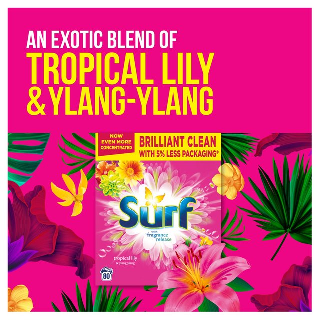 Surf Washing Powder Tropical Lily 80 wash 4kg GOODS M&S