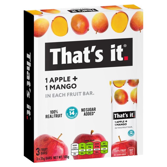 That's it. Apple Mango 3 x 35g GOODS M&S