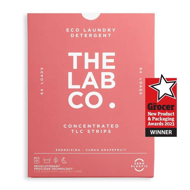 The Lab Co. Laundry Detergent Sheets Non Bio Energising Scent 64 Loads 64 per pack GOODS M&S
