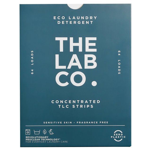 The Lab Co. Laundry Detergent Sheets Non Bio Fragrance Free 64 Loads 64 per pack GOODS M&S