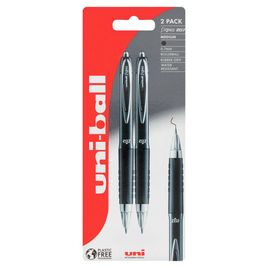 uni-ball 307 Gel Pen Black 2 Pack Office Supplies ASDA