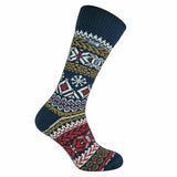 THMO Mens Vintage Thermal Wool Blend Socks 6-11 UK GOODS Superdrug Fairisle Navy
