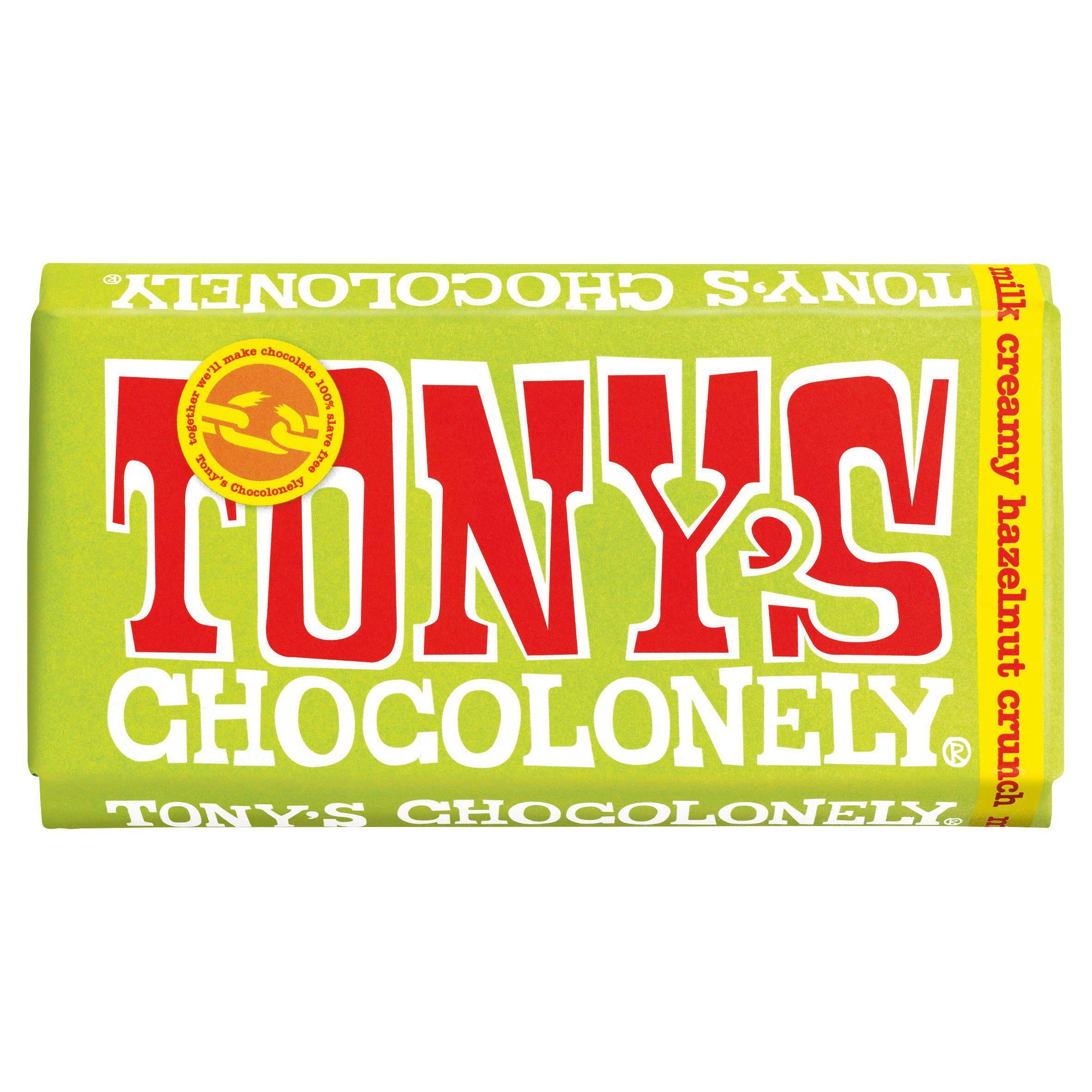 Tony's Chocolonely Fairtrade Milk Creamy Hazelnut Crunch 180g GOODS Sainsburys