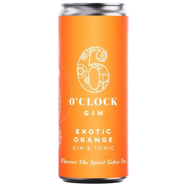 6 O'clock Gin Exotic Orange Gin & Tonic 250ml - McGrocer