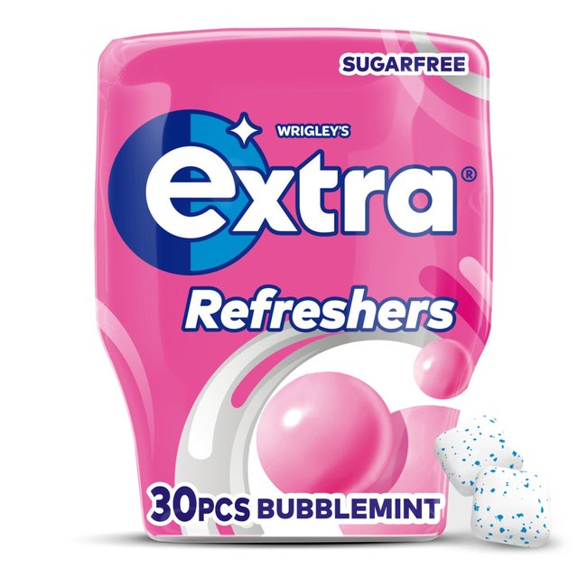 Wrigley's Extra Refreshers Bubblemint Sugar Free Chewing Gum Bottle 30pcs 67g GOODS M&S