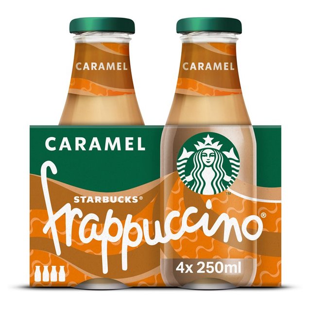 Starbucks Frappuccino Caramel Flavoured Milk Iced Coffee 4 x 250ml GOODS M&S