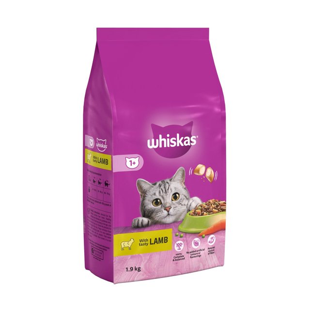 Whiskas Adult 1+ Cat Food Dry with Lamb 1.9kg GOODS M&S