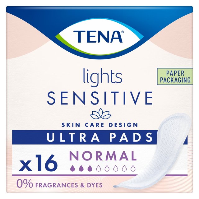TENA Lights Sensitive Ultra Pads Normal 16 per pack GOODS M&S