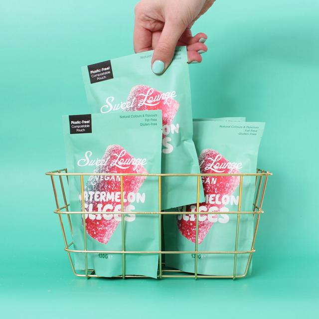 Sweet Lounge Vegan Fizzy Watermelon Slices 130g GOODS M&S