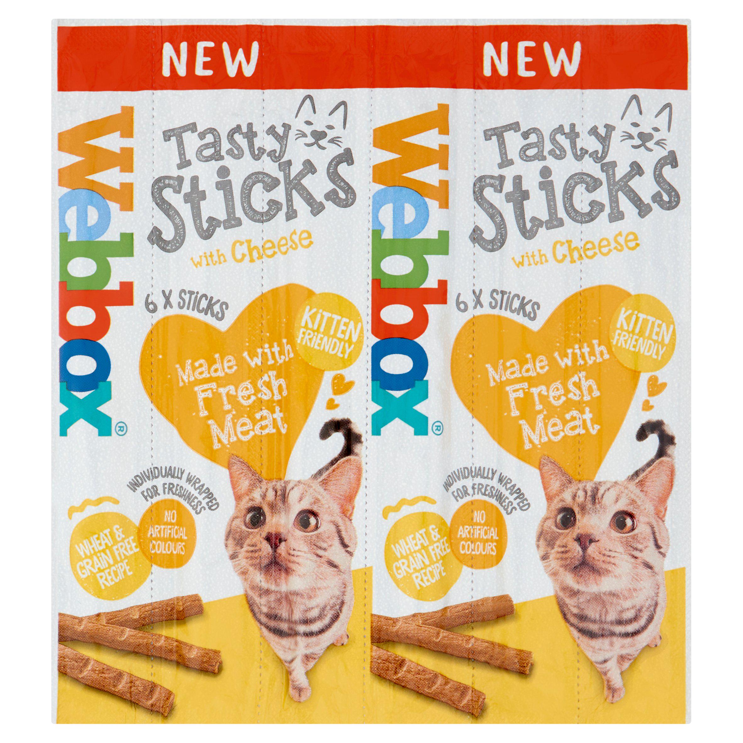 Webbox Tasty Sticks Cheese Cat Treats x6 30g GOODS Sainsburys