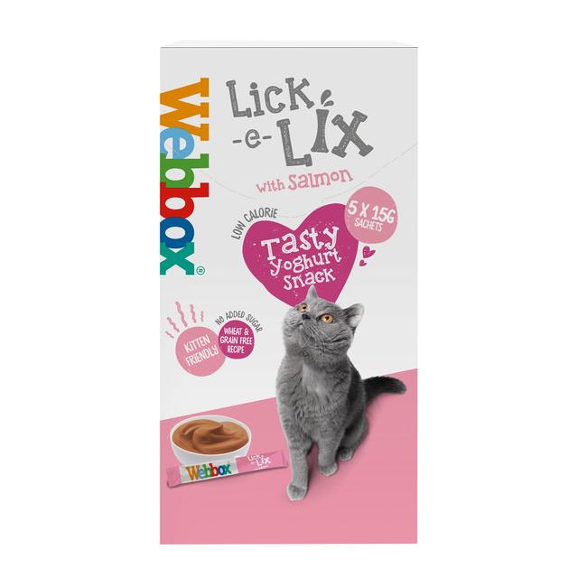 Webbox Lick-e-Lix with Salmon Yoghurty Cat Treats 5 x 15g GOODS M&S