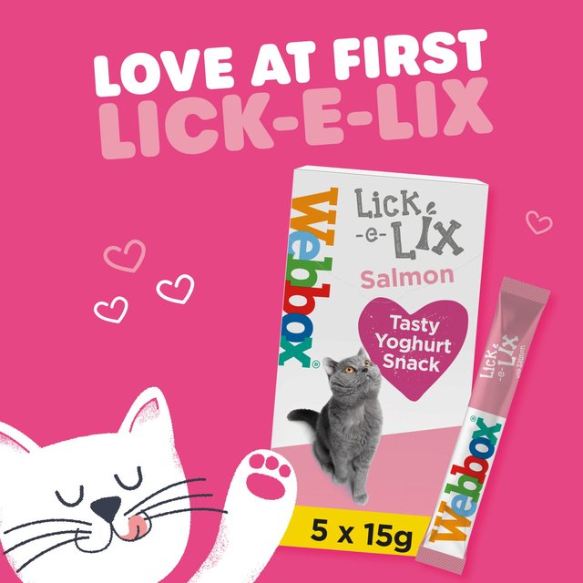 Webbox Lick-e-Lix with Salmon Yoghurty Cat Treats 5 x 15g GOODS M&S