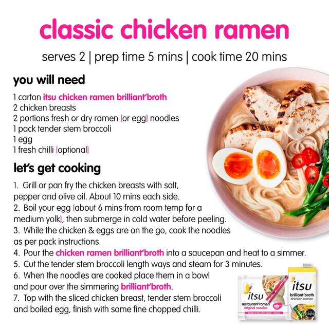 itsu Chicken Ramen Brilliant Broth for 2 500ml - McGrocer