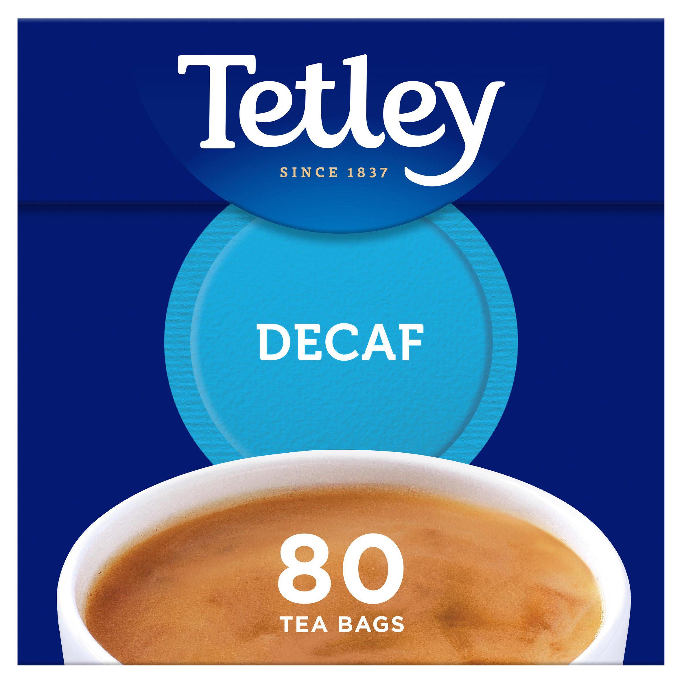 Tetley Everyday Tea Bags Decaffeinated x80 250g All tea Sainsburys