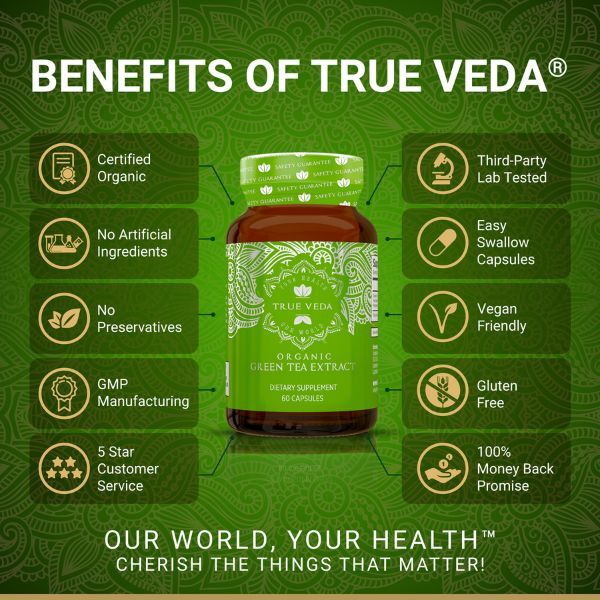True Veda | Organic Green Tea Extract | 60 Caps GOODS Superdrug