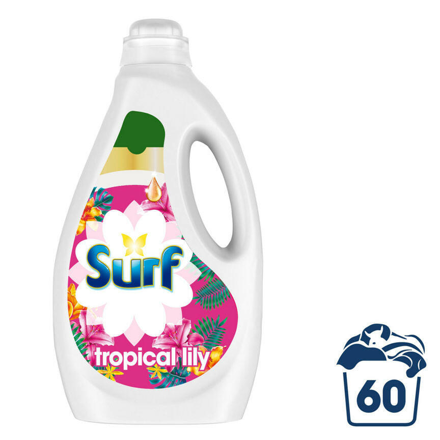 Surf Concentrated Liquid Laundry Detergent Tropical Lily 60 Washes GOODS ASDA