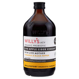 Willy's Organic Live Apple Cider Vinegar Honey & Turmeric 500ml GOODS Sainsburys