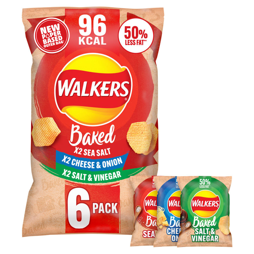 Walkers Baked Variety Multipack Crisps 6x GOODS ASDA