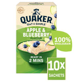 Quaker Oat So Simple Apple & Blueberry Porridge Sachets Cereal 10 per pack - McGrocer