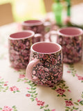 Cath Kidston Set of 4 Pink Archive Ditsy Billie Mugs