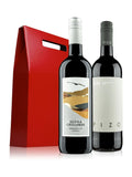 Duo incontournable de vins vierges en coffret cadeau rouge