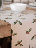 Chemin de table Sophie Allport en houx et baies naturelles