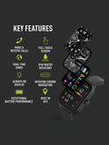 Reflex Active Series 44 Silicone Amoled GPS Sports Smart Calling Black Watch