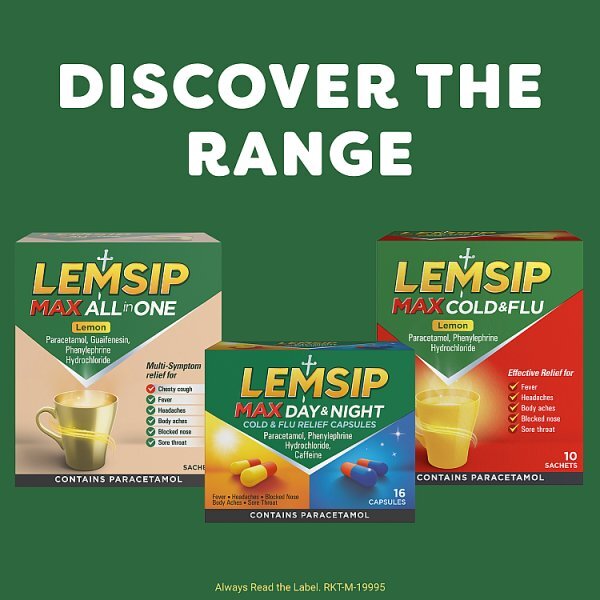 Lemsip Max Day & Night Capsules Paracetamol Cold and Flu 16s - McGrocer