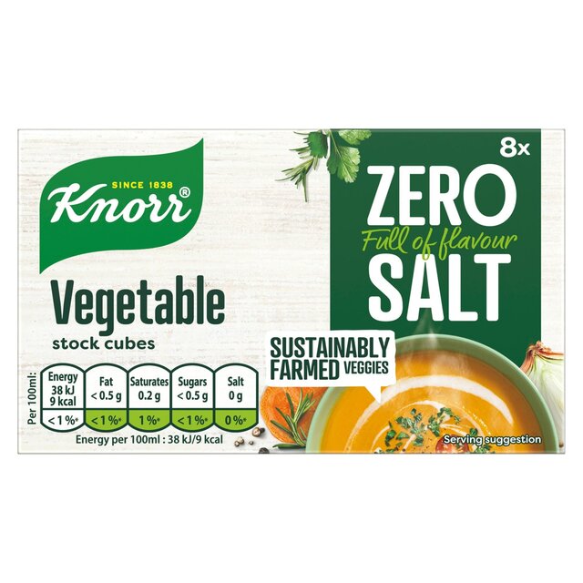 Knorr 8 Vegetable Zero Salt Stock Cubes 72g - McGrocer