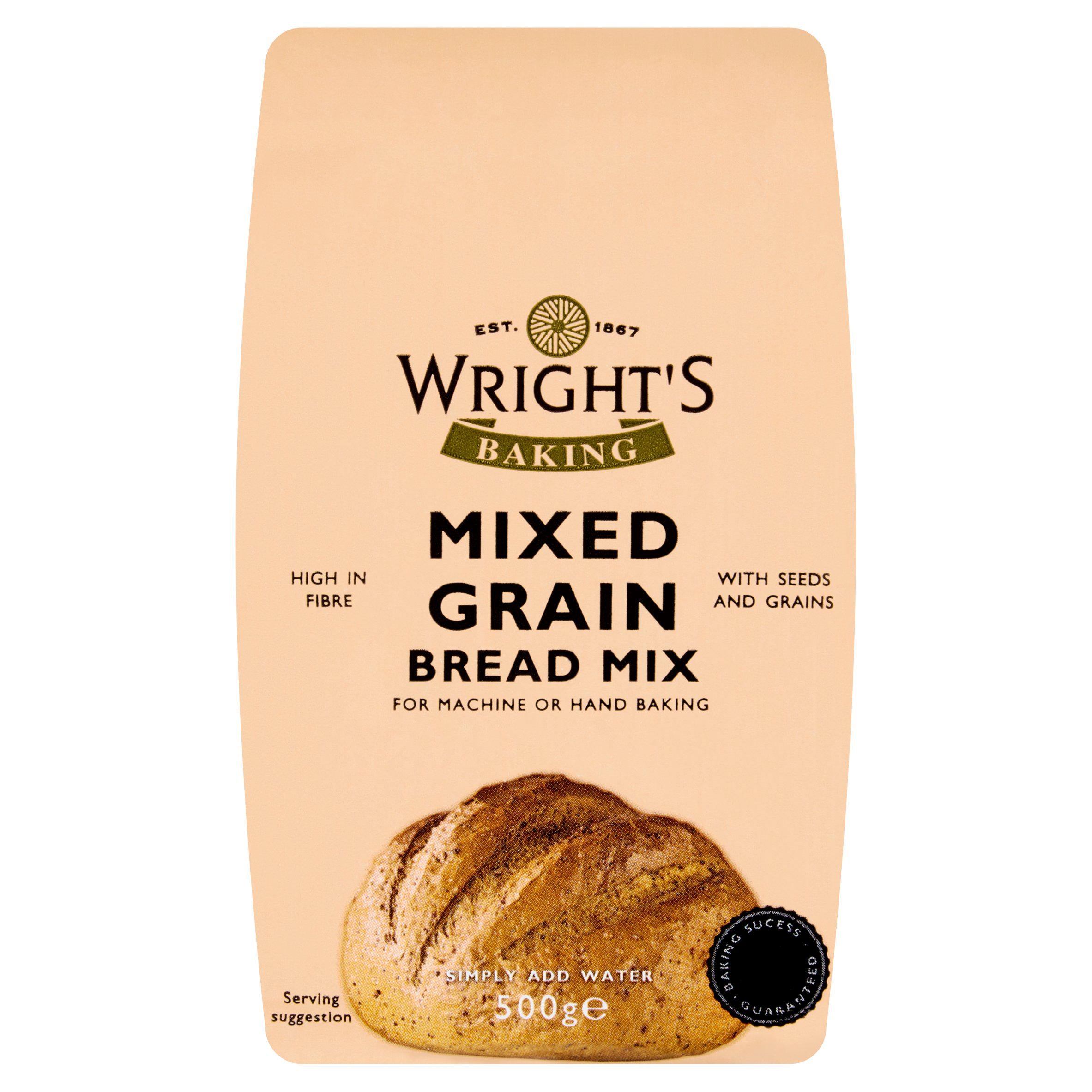 Wright's Mixed Grain Bread Mix 500g flour Sainsburys