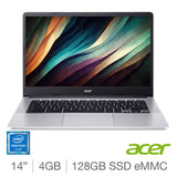 Acer 314, Intel Pentium Silver N6000, 4GB RAM, 128GB eMMC, 14 Inch Chromebook NX.K04EK.004 - McGrocer