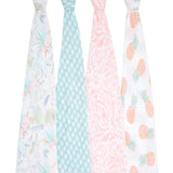 Aden + Anais Muslin Swaddle Blankets Tropicalia 4 per pack - McGrocer