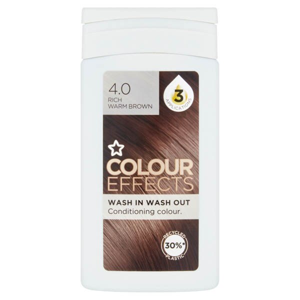Superdrug Colour Effects Wash In Wash Out Warm Brown 4.0 GOODS Superdrug