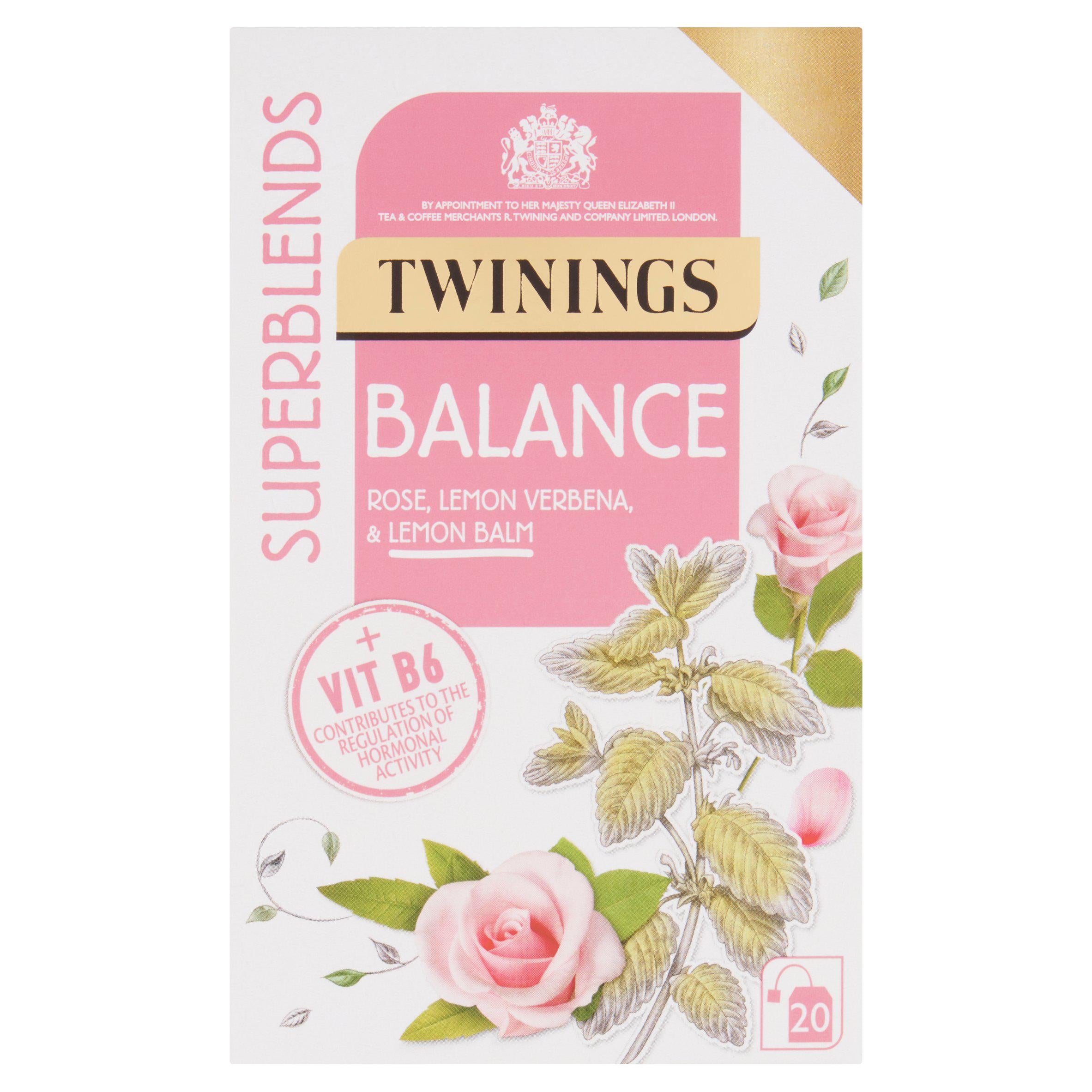 Twinings Superblends Balance Rose, Lemon Verbena & Lemon Balm Tea Bags 32g x20 GOODS Sainsburys