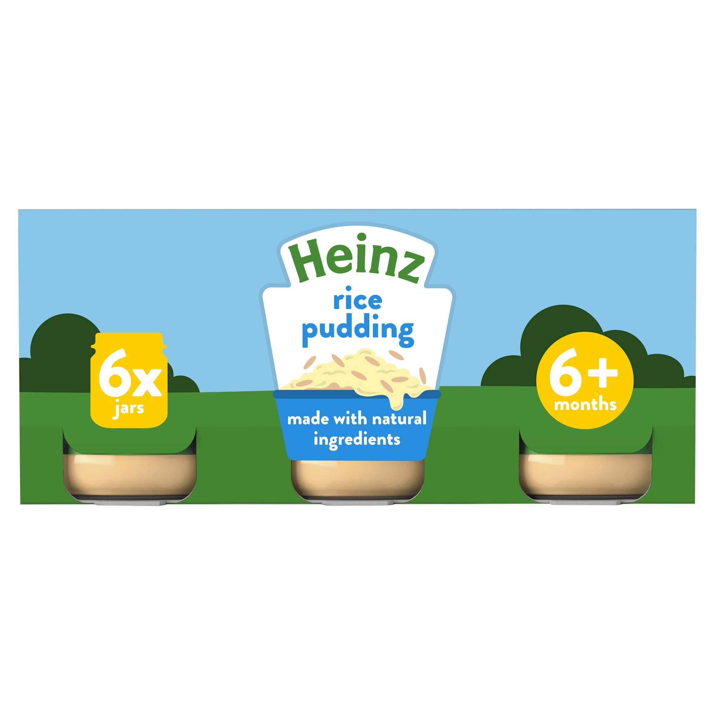 Heinz By Nature Rice Pudding Baby Food 6+ Months 6x120g - McGrocer