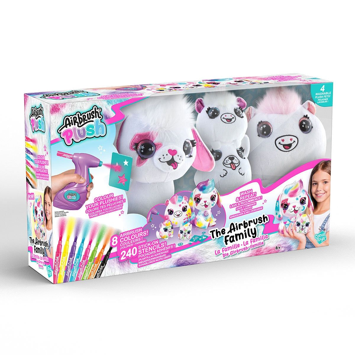 Airbrush Plush Family Pack With Stencils/Chalks (6+ Years) - McGrocer