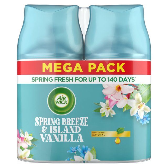 Airwick Freshmatic Spring Breeze & Island Vanilla Twin Refill 2 x 250ml - McGrocer