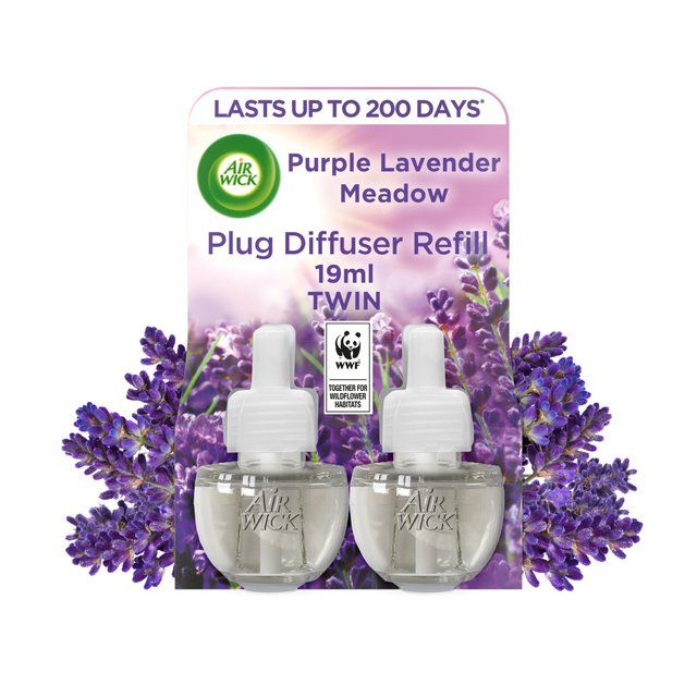 Airwick Purple Lavender Plug In Twin Refill 2 x 19ml - McGrocer