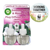 Airwick Smooth Satin & Moon Lily Plug In Twin Refill 2 x 17ml - McGrocer