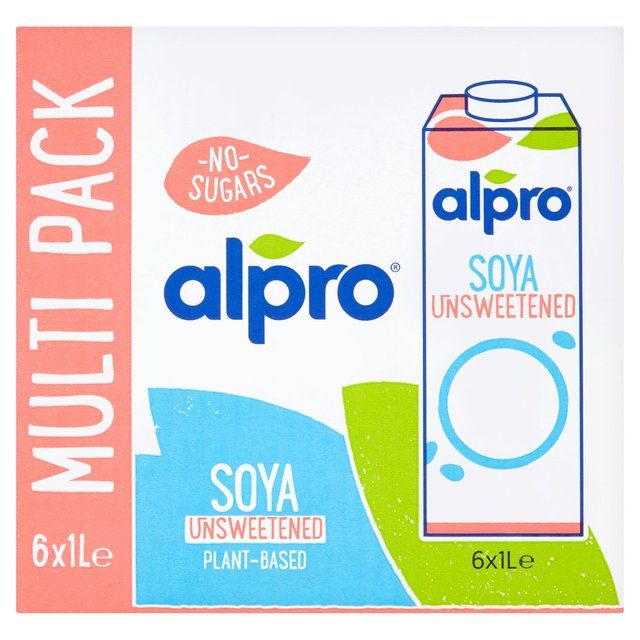 Alpro Longlife Unsweetened Soya Milk Alternative 6 x 1L - McGrocer