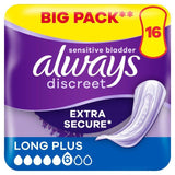 Always Discreet Incontinence Pads Long Plus 16 per pack - McGrocer