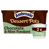Ambrosia Dessert Pots Belgian Chocolate & Mint Fondant Sauce 2 x 110g (220g) - McGrocer