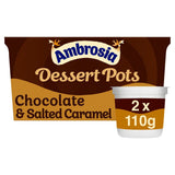 Ambrosia Dessert Pots Belgian Chocolate & Salted Caramel Sauce 2 x 110g (220g) - McGrocer