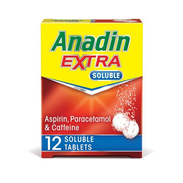 Anadin Extra Aspirin & Paracetamol Pain Relief Soluble Tablets 12 per pack - McGrocer